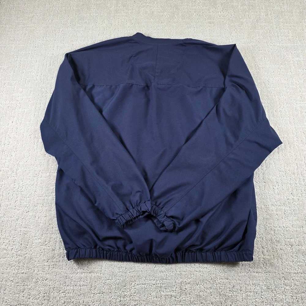 FootJoy Kansas Jayhawks Golf Windbreaker Pullover Mens Large Navy Blue V-Neck